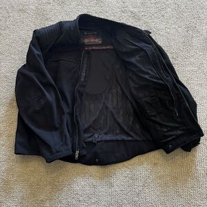 Fieldsheer Mens Motorcycle Riding Jacket Black Textile Padded Mesh Lined Size XL